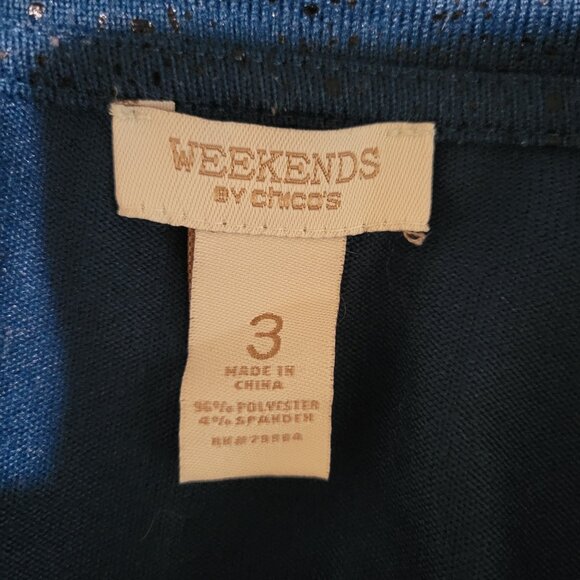 Weekends by Chico's 1/2 Sleeve Top - Picture 3 of 3